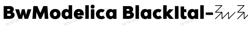 BwModelica BlackItal字体转换